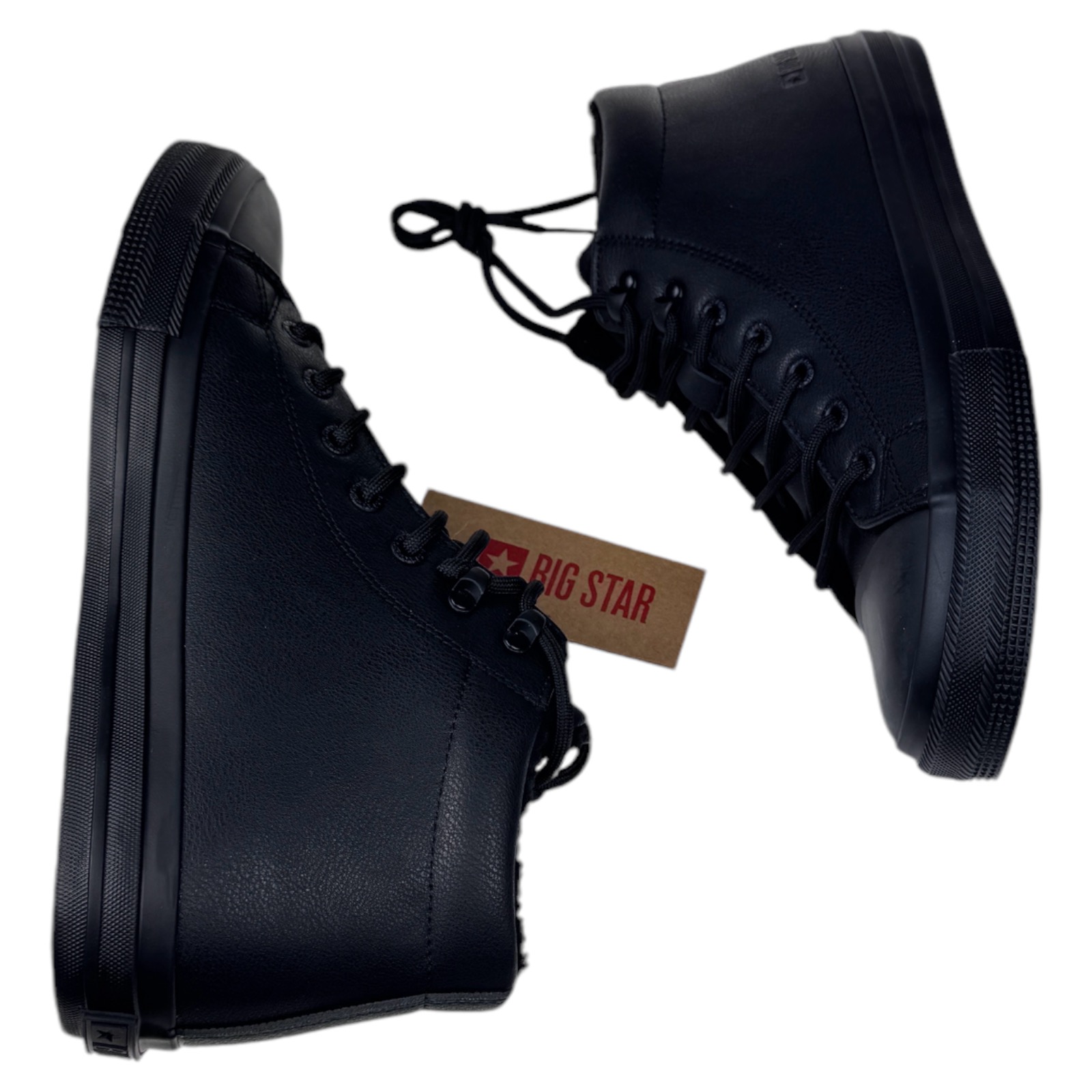 ③gauru0928ページ Trampki męskie Big Star ocieplane białe ekoskóra Jesień Zima